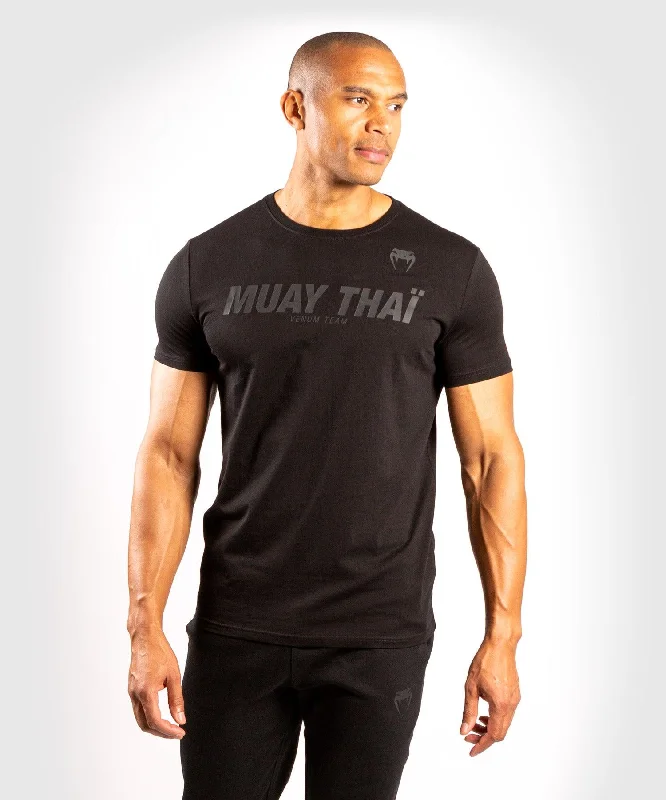 Men's retro-inspired t-shirt-Venum Muay Thai VT T-shirt - Matte/Black