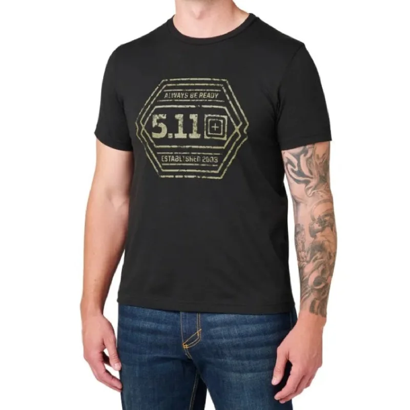 Men's longline t-shirt-5.11 Tactical Men's Intricate Emblem Logo Graphic Short Sleeve T-Shirt