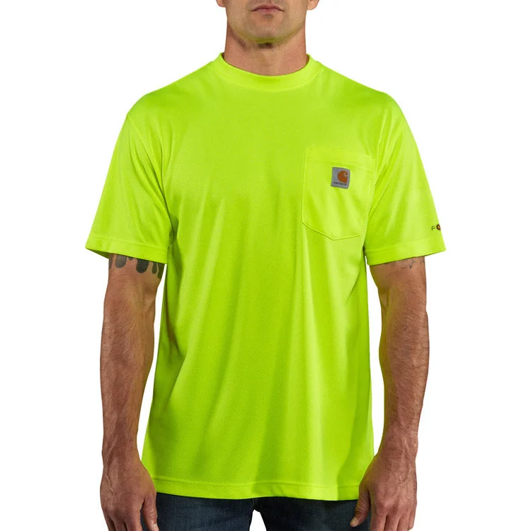 Men's fitted muscle t-shirt-Carhartt Men's Hi-Vis Short Sleeve T-Shirt