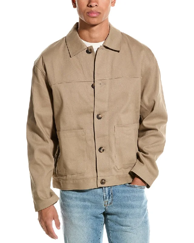 Men's versatile fleece-FRAME Denim Trucker Jacket