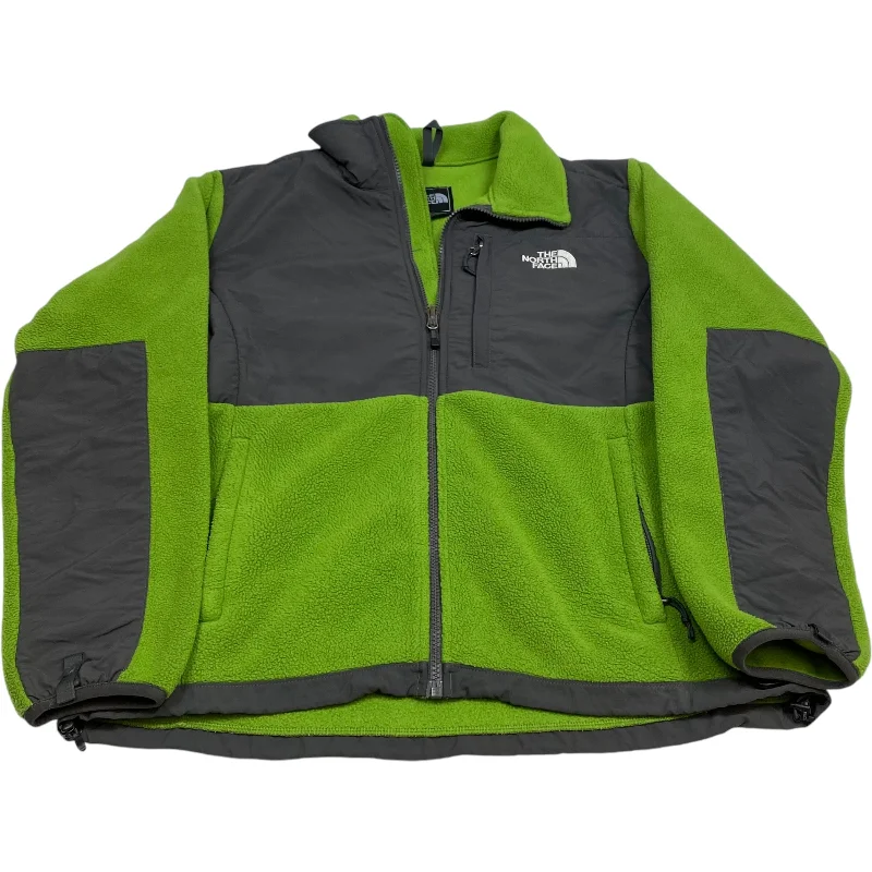 Men's performance rain jacket-Jacket Fleece By The North Face In Green, Size: L