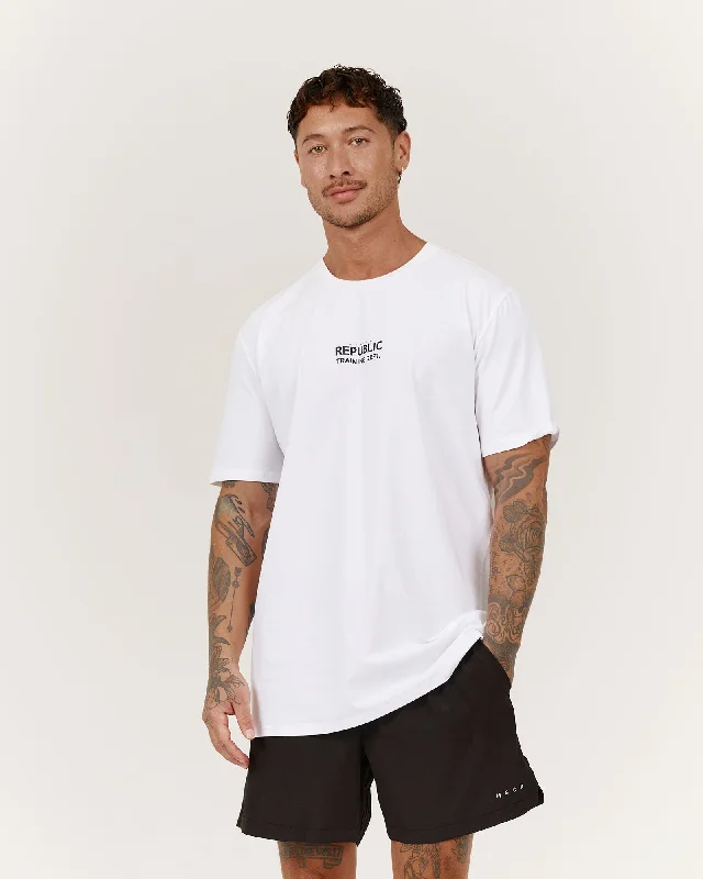 Men's athletic performance t-shirt-SYDNEY TEE TRAINING DEPT - WHITE