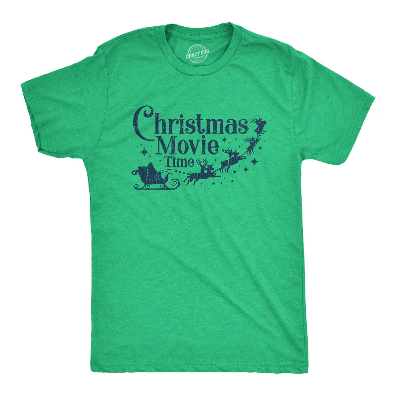 Men's moisture-control t-shirt-Christmas Movie Time Men's T Shirt