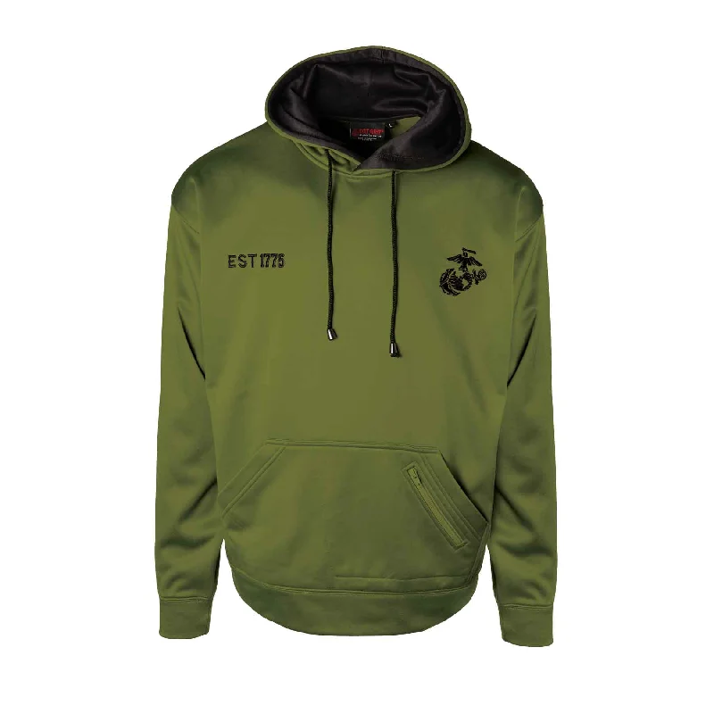 Men's ultra-comfortable hoodie-Est. 1775 EGA OD Green Hoodie