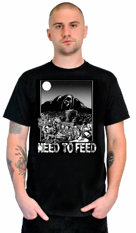 Men's retro-inspired t-shirt-Need to Feed M-141