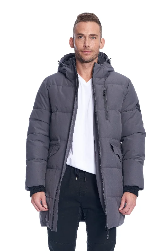 Men's tech-fabric puffer jacket-JASPER | MEN'S VEGAN DOWN (RECYCLED) PUFFER COAT