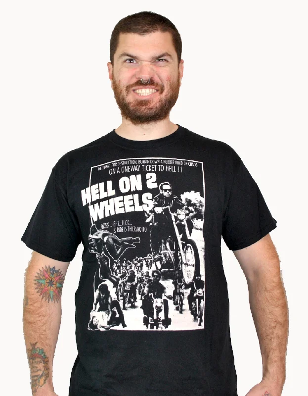 Men's thermoregulating t-shirt-Hell on 2 Wheels M-215