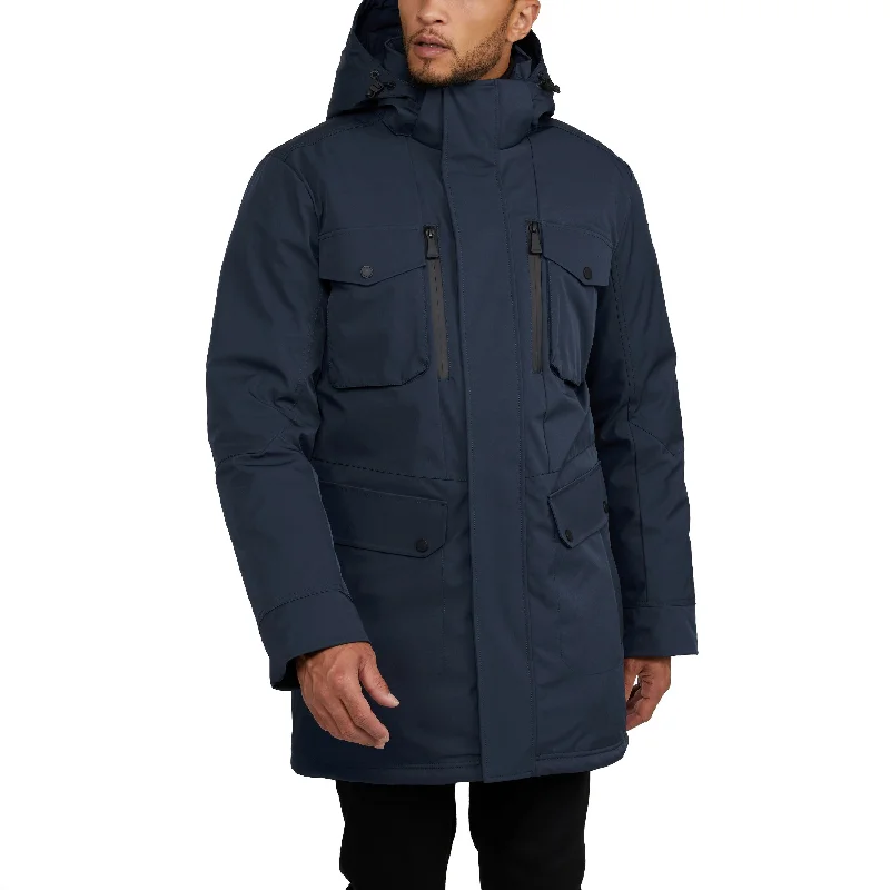 Men's high-stretch travel jacket-Pajar Men’s Crispin Parka with Removable Hood and Fur Trim