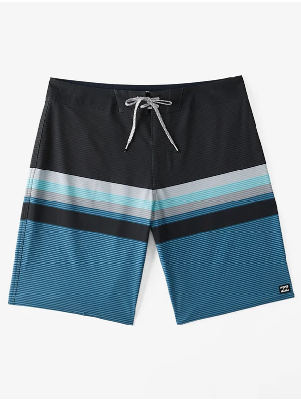 Men's sustainable swim shorts-All Day Stripe Pro 20" Boardshorts