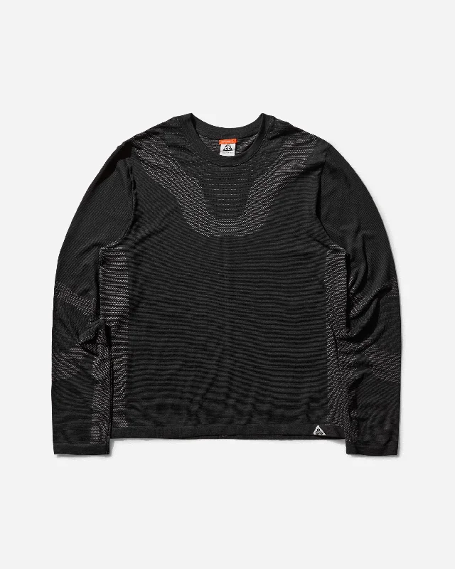 Men's fashion-forward t-shirt-Men's ACG "Delta River" Dri-FIT ADV Longsleeve Base Layer Black