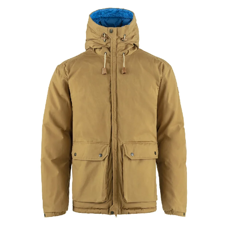 Men's sustainable raincoat-Fjallraven Down Jacket No.16 Buckwheat Brown