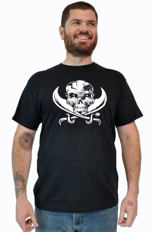 Men's silky-soft t-shirt-Pirate Skull M-087