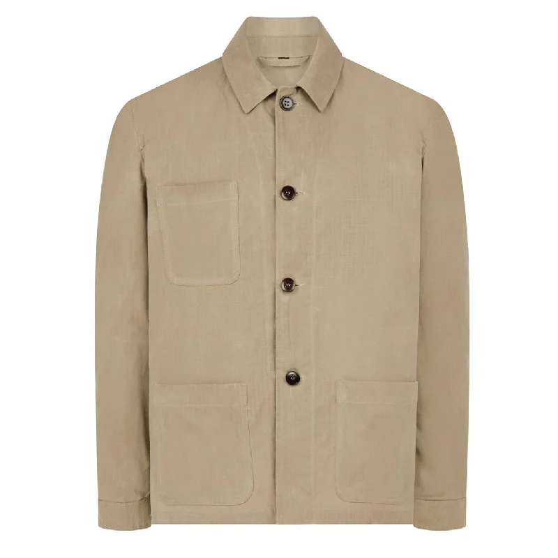 Men's quick-dry anorak-James Purdey Ripstop Chore Jacket Beige