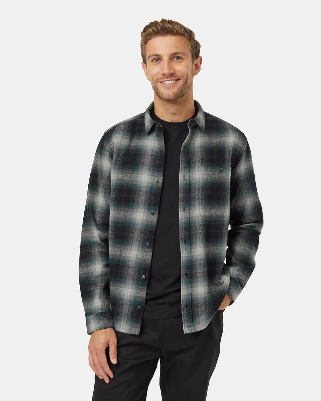 Men's quick-dry travel wear shirt-Forest Flannel Shirt