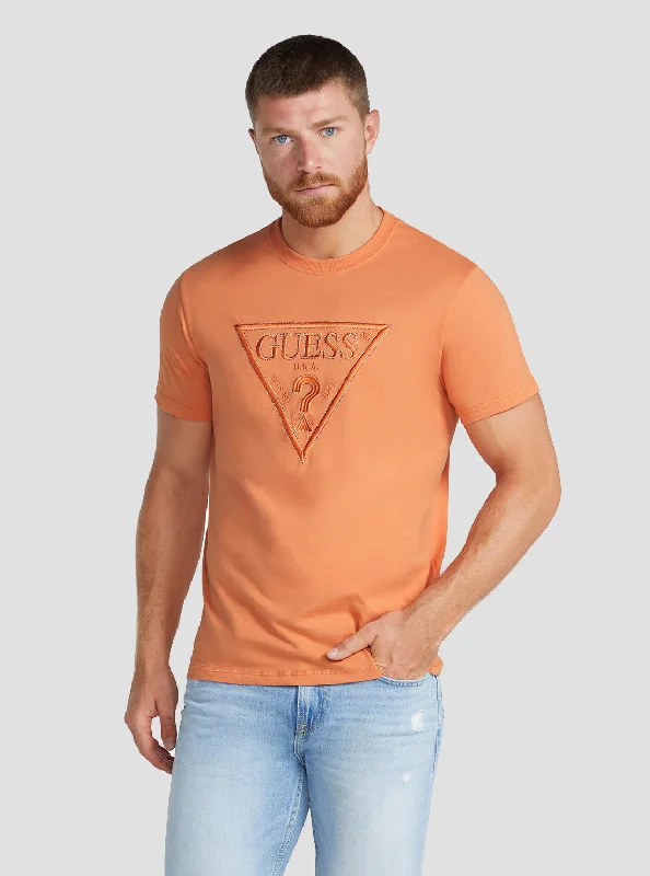 Men's retro-inspired t-shirt-Eco Melon Moisey Logo Embroidered T-Shirt