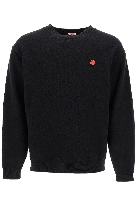 Men's UV protection sweatshirt-Kenzo Men's "Boke Flower Wool Pullover