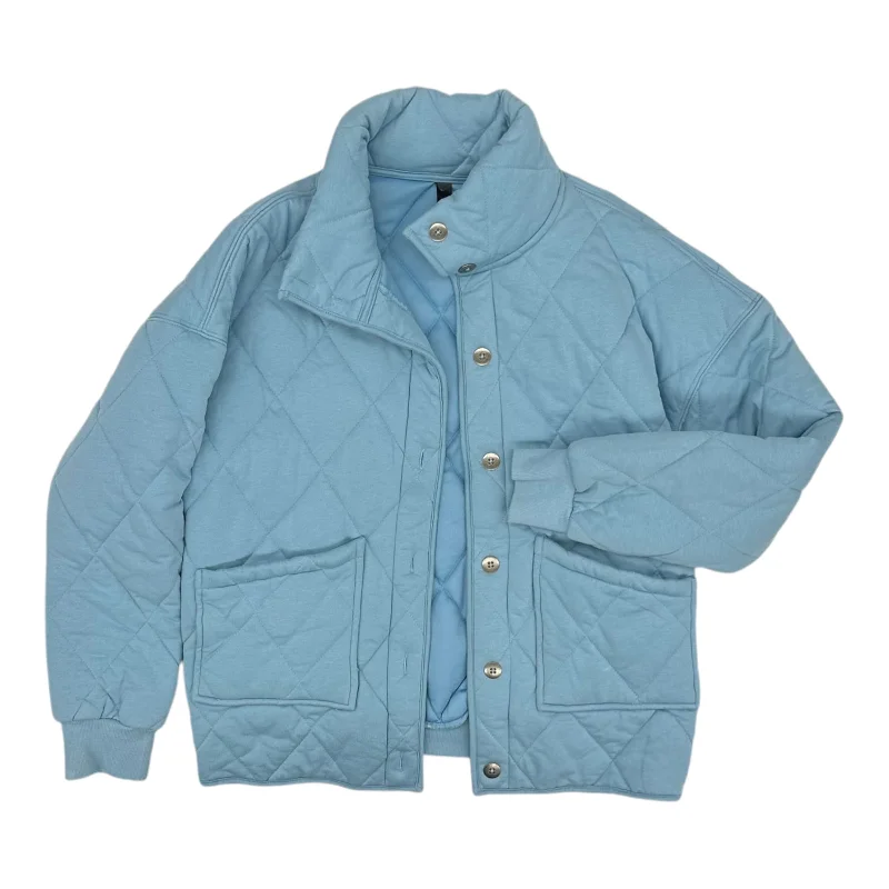 Men's gym-ready softshell jacket-Jacket Puffer & Quilted By Alya In Blue, Size:S