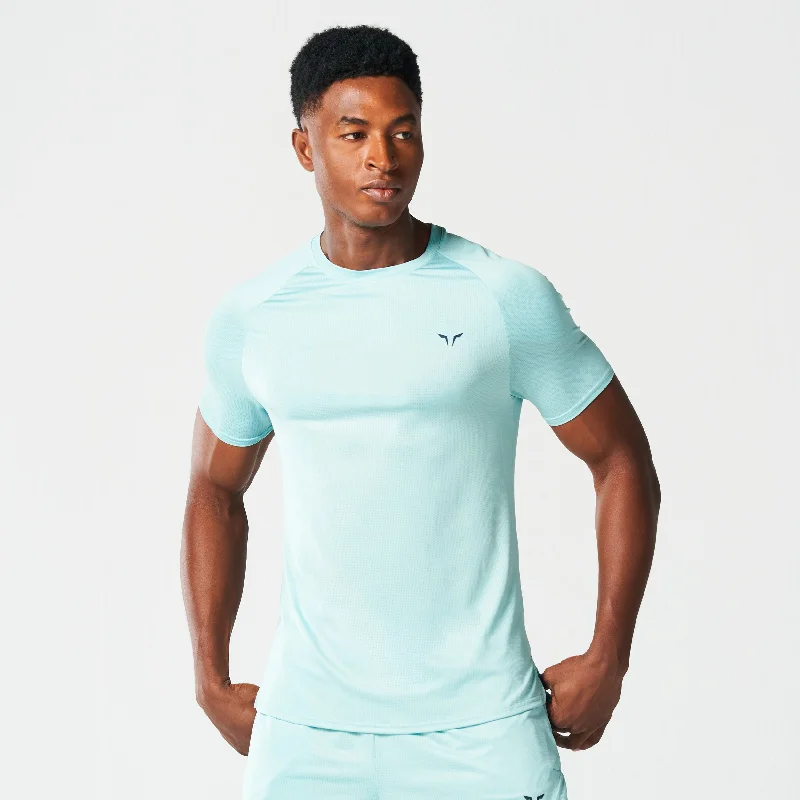 Men's quick-dry sports t-shirt-Core Mesh Tee 2.0 - Canal Blue