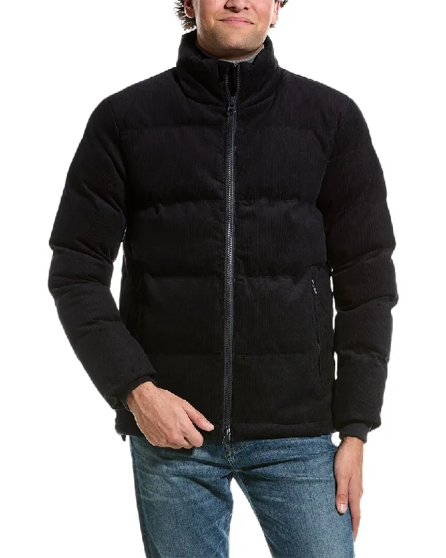 Men's antibacterial utility jacket-Slate & Stone Corduroy Padded Puffer Jacket