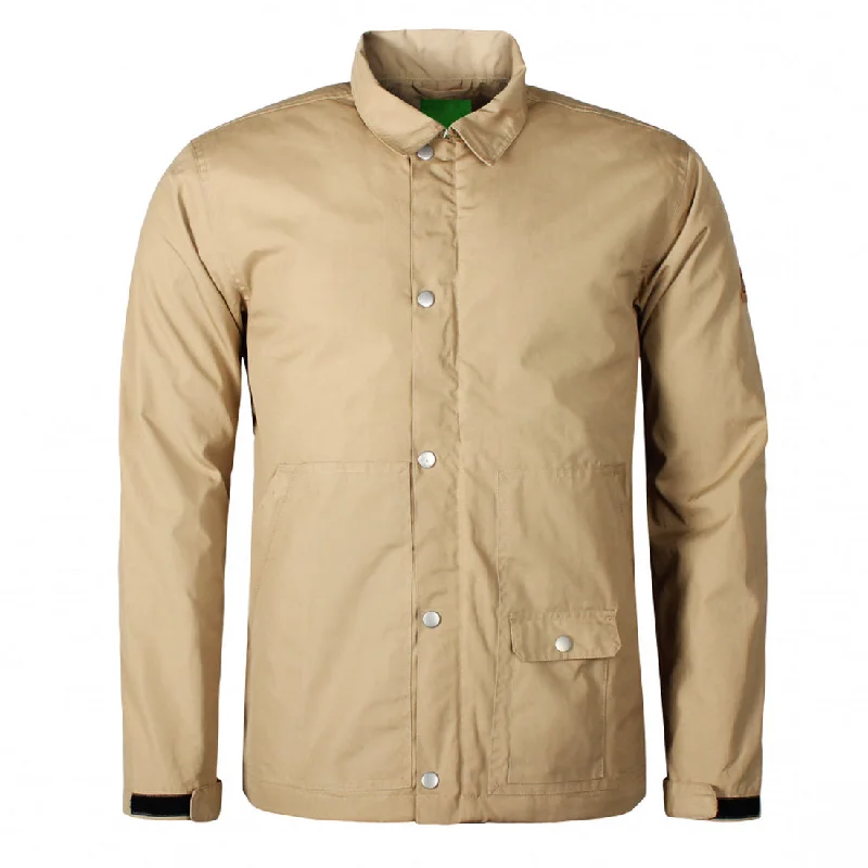 Men's eco-friendly raincoat-Garphyttan Crafter Coach Jacket Khaki