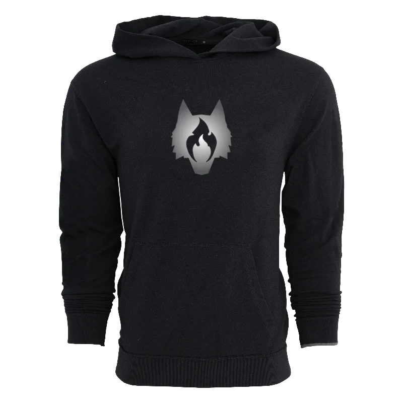 Men's adventure-ready hoodie-Crimson Fire Wolf Gotham Hoodie