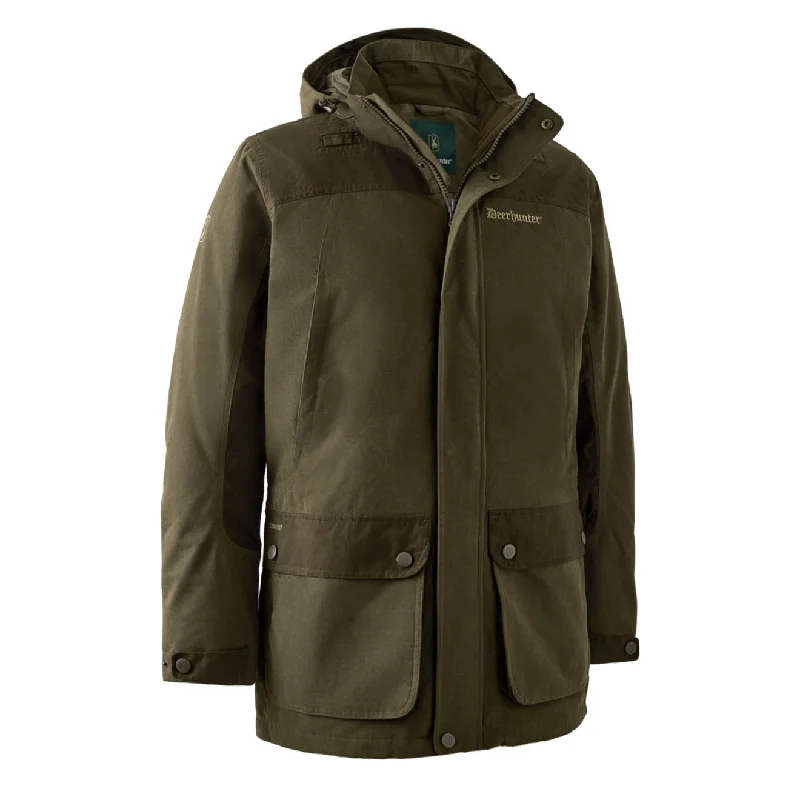 Men's gym-ready raincoat-Deerhunter Eagle Jacket Tarmac Green