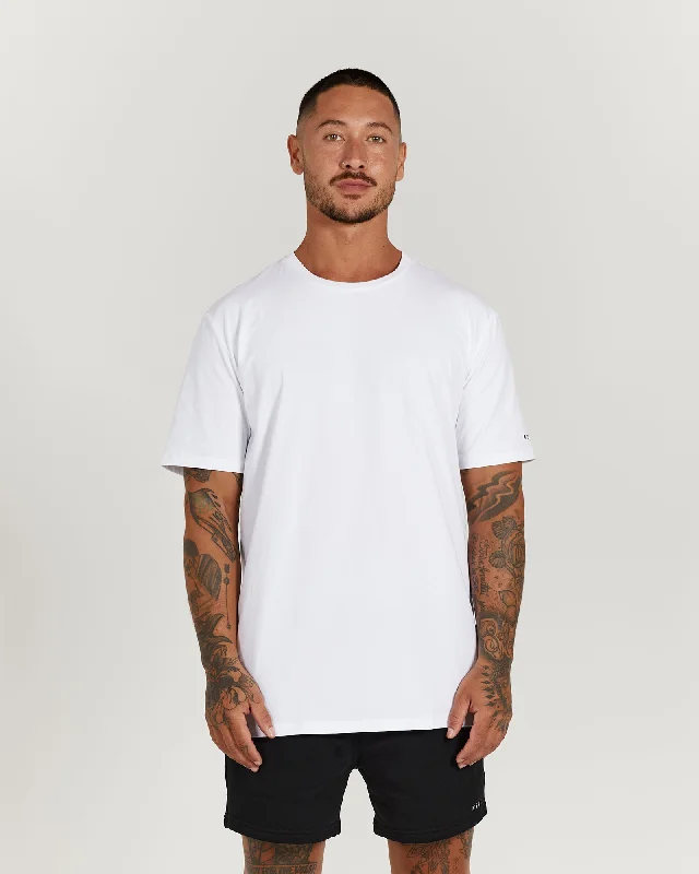 Men's moisture-control t-shirt-SYDNEY PITCH TEE - WHITE