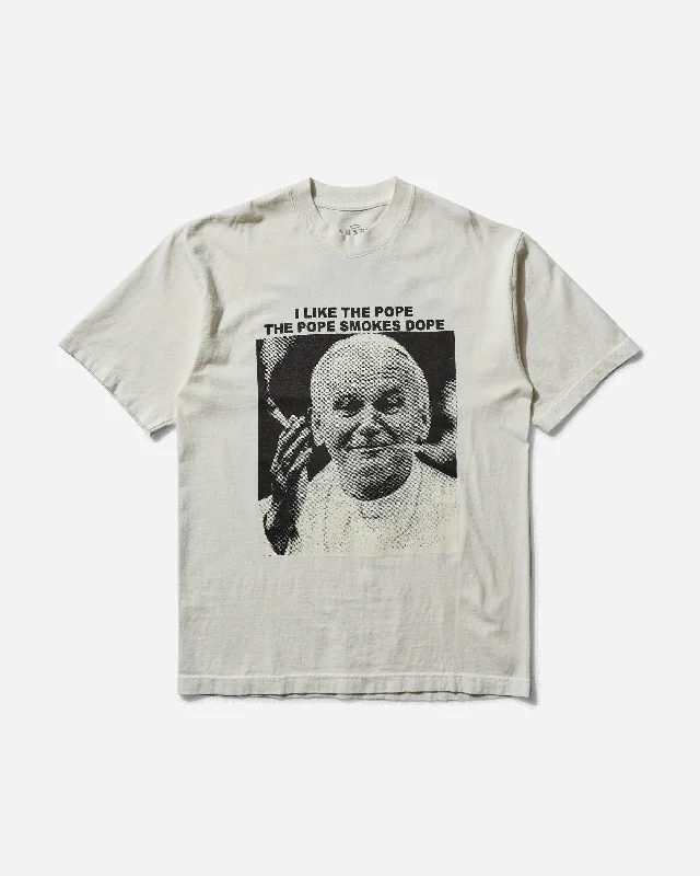 Men's retro-inspired t-shirt-Men's I Like The Pope T-Shirt White