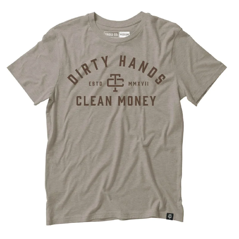 Men's UV-protection t-shirt-Troll Co. Men's 'Dirty Hands Clean Money" T-Shirt