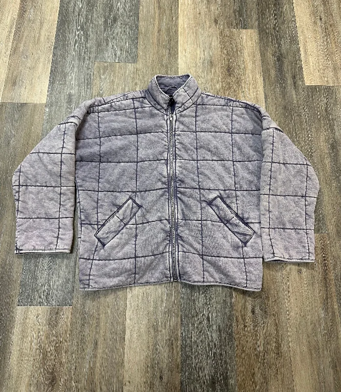 Men's quick-dry raincoat-Jacket Puffer & Quilted By Forever 21 In Purple, Size: S