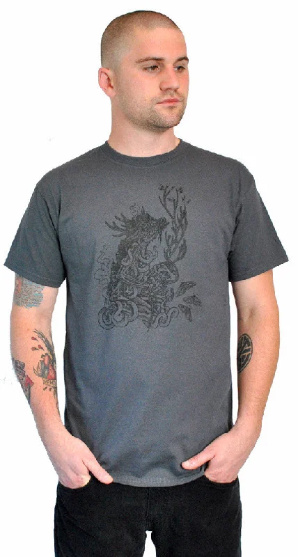 Men's hand-painted t-shirt-Chimera M-325