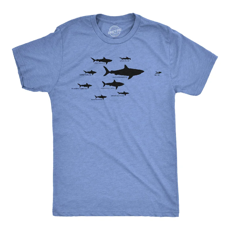 Men's thermoregulating t-shirt-Shark Hierarchy Men's T Shirt