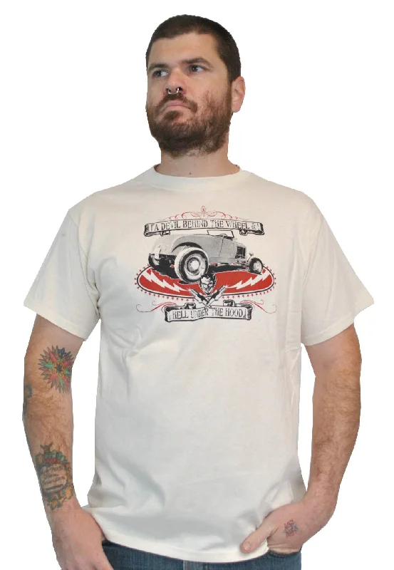 Men's vintage wash t-shirt-Hell under the Hood M-162