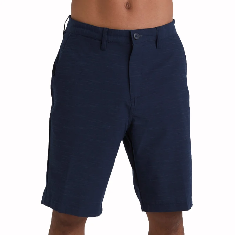 Men's antibacterial travel shorts-Crossfire Slub Submersible Shorts 21"