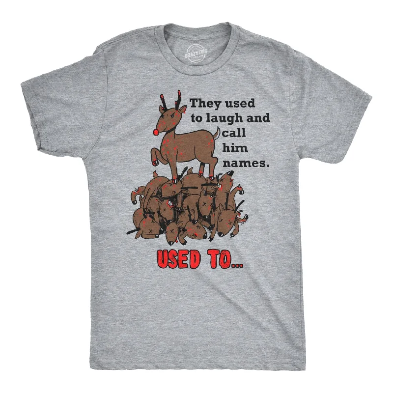 Men's retro-inspired t-shirt-Rudolph The Psychopath Reindeer Men's T Shirt