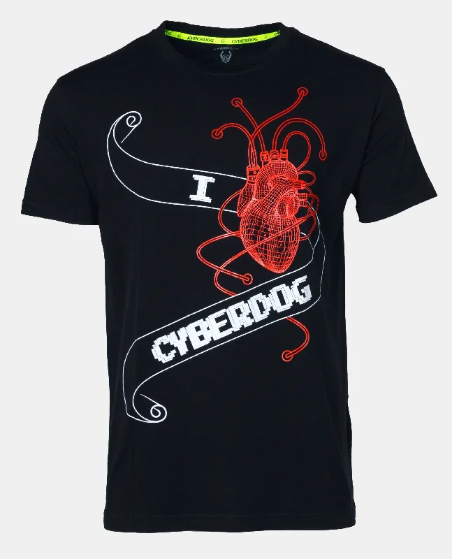 Men's athletic performance t-shirt-MENS I HEART CYBERDOG T-SHIRT