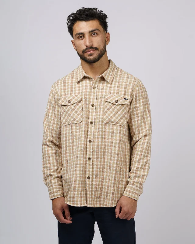 Men's organic casual wear shirt-Wheaten Flannel