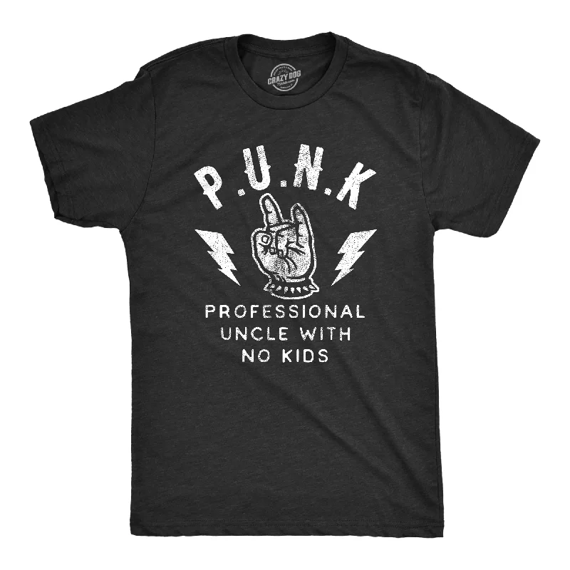 Men's breathable workout t-shirt-Punk Professional Uncle No Kids Men's T Shirt