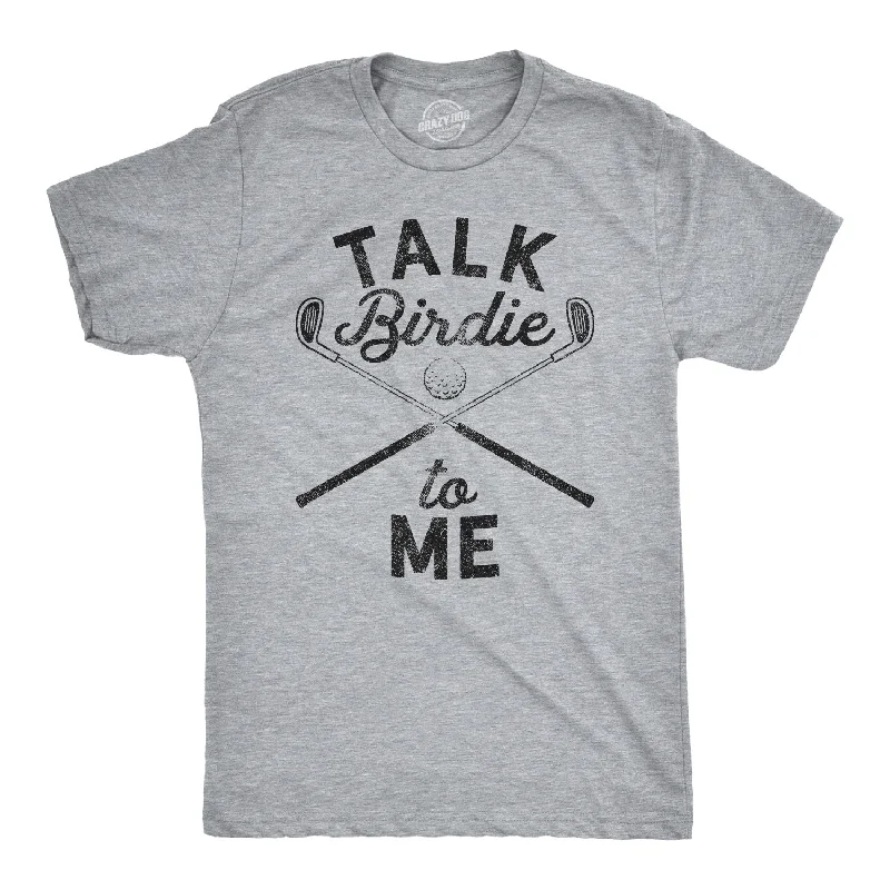 Men's graphic print t-shirt-Talk Birdie To Me Men's T Shirt