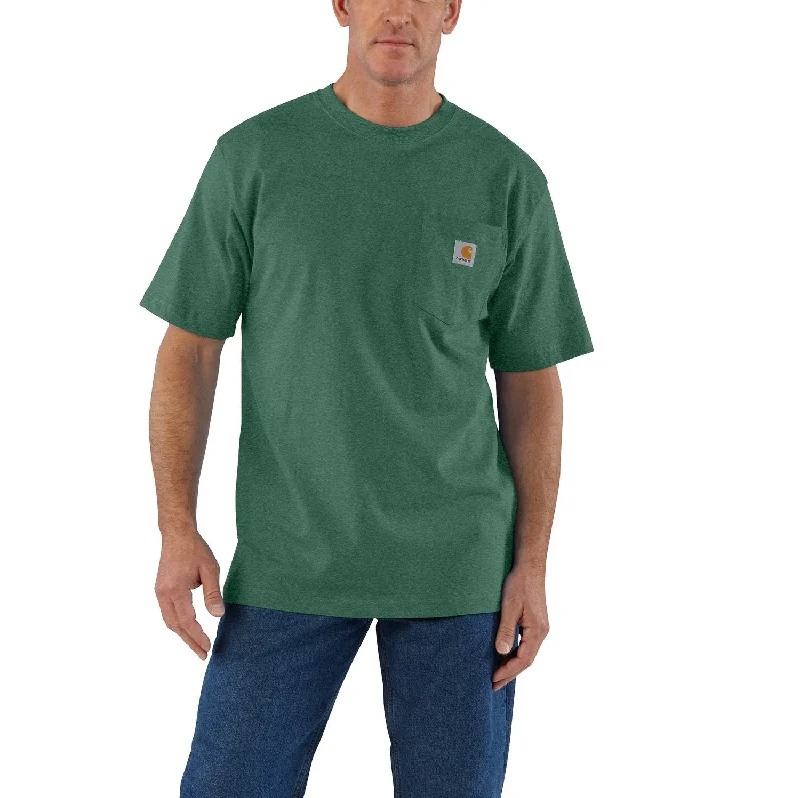 Men's retro-inspired t-shirt-Carhartt Men's Short Sleeve Pocket T-Shirt_Frosted Balsam Heather