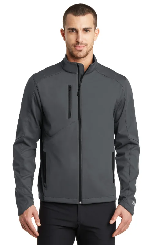 Men's pre-shrunk fleece jacket-Ogio Mens Endurance Crux Wind & Water Resistant Full Zip Jacket - Gear Grey