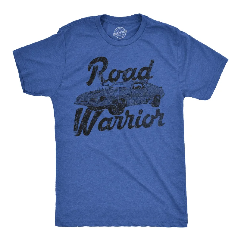 Men's fitted muscle t-shirt-Road Warrior Men's T Shirt