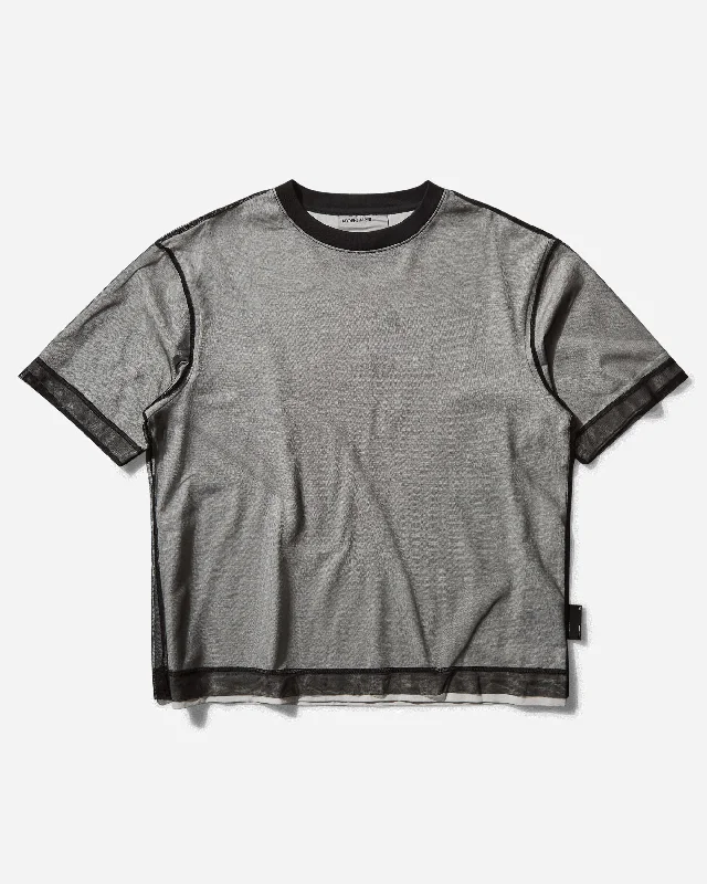 Men's organic cotton t-shirt-Men's Netted T-Shirt Black