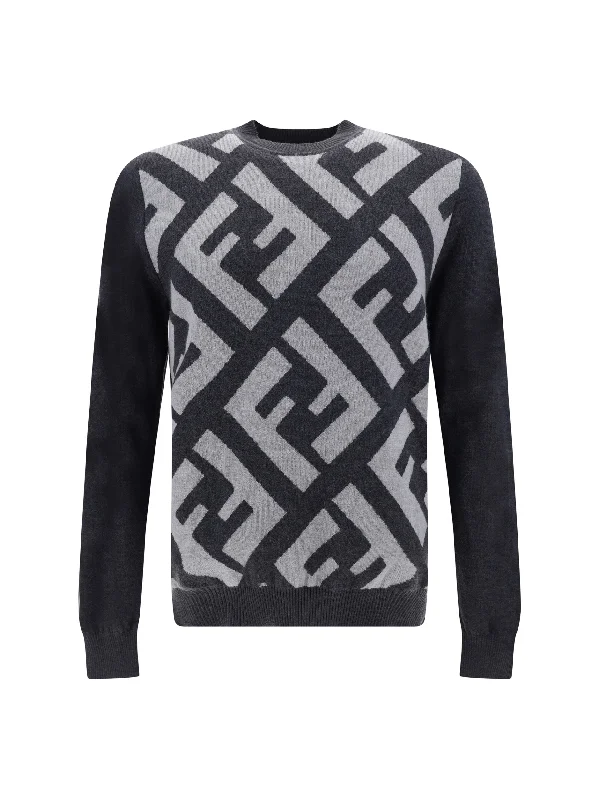 Men's utility knit-Fendi Chic Wool Iconic Logo Men's Sweater