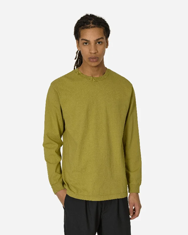 Men's organic cotton t-shirt-Worker Longsleeve T-Shirt Green Olive