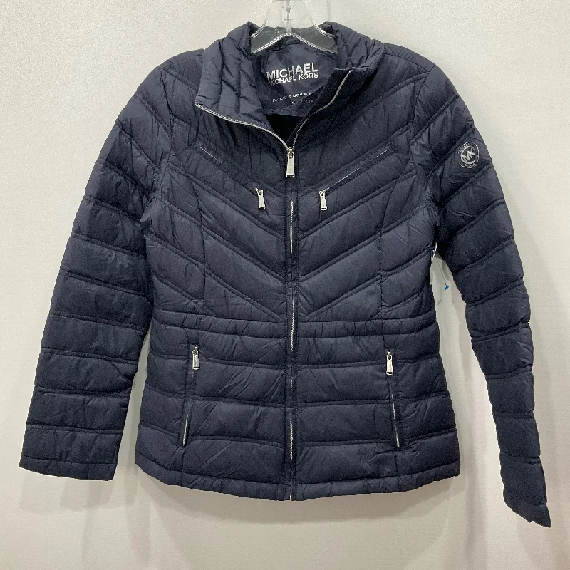 Men's high-performance fleece jacket-Jacket Puffer & Quilted By Michael Kors In Blue, Size: M