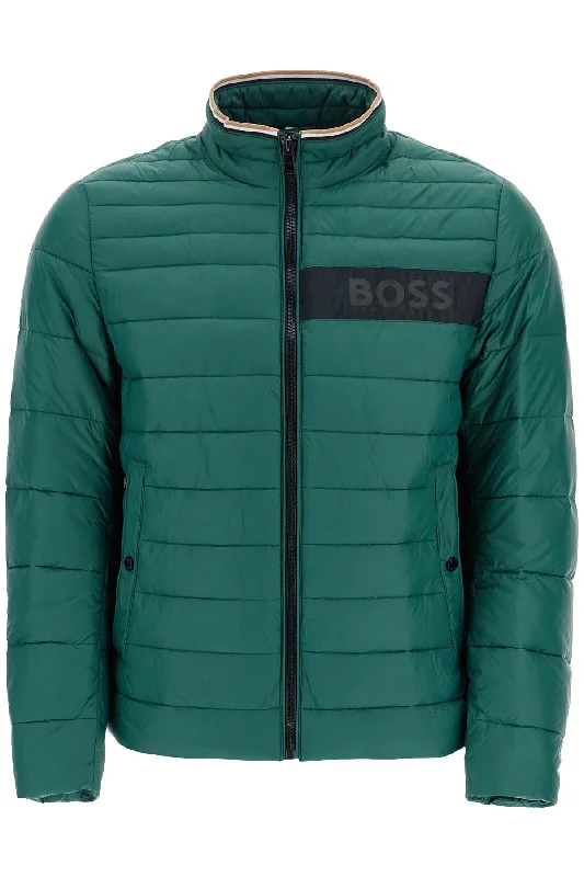 Men's gym performance anorak-Boss Men's  Down Jacket With High Collar Regular Fit And Zip