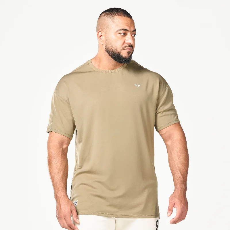 Men's unique design t-shirt-Golden Era Legacy Oversized Tee - Covert Green