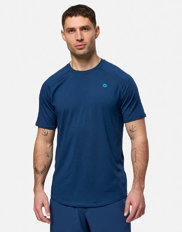 Men's unique design t-shirt-Relentless Tee in Petrol Blue