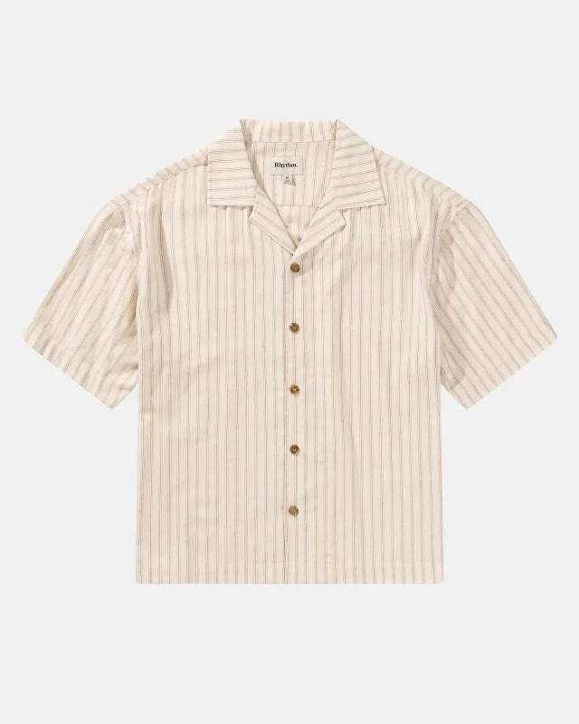 Men's adventure-ready gym wear shirt-Relaxed Stripe S/S Shirt